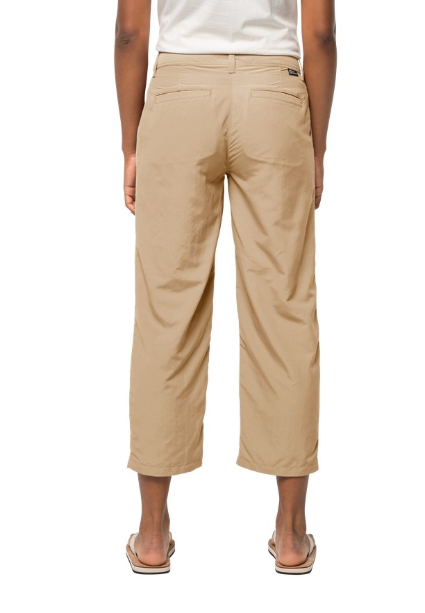 Khaki Women Jack Wolfskin Kalahari 7/8 Pants | 97756230