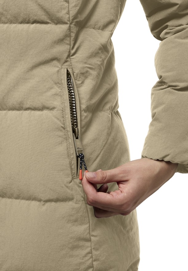 Khaki Women Jack Wolfskin Nordlicht Down Coats | 32947007