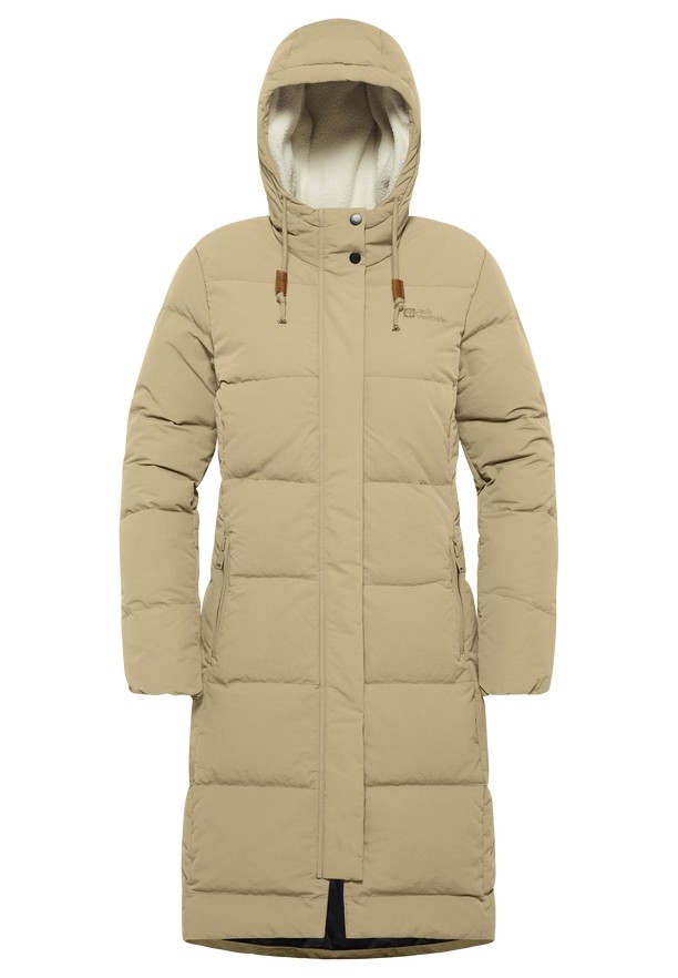 Khaki Women Jack Wolfskin Nordlicht Down Coats | 32947007