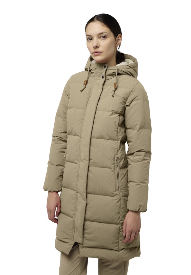 Khaki Women Jack Wolfskin Nordlicht Down Coats | 32947007
