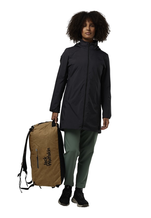 Khaki Women Jack Wolfskin Traveltopia 45 Duffle Bags | 79375037