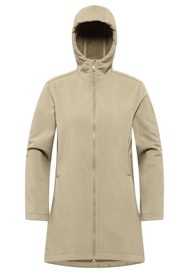 Khaki Women Jack Wolfskin Windland Softshell Jackets | 12818283