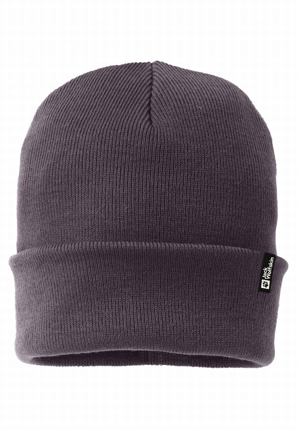 Lavender Men Jack Wolfskin Rib Beanie | 54848610