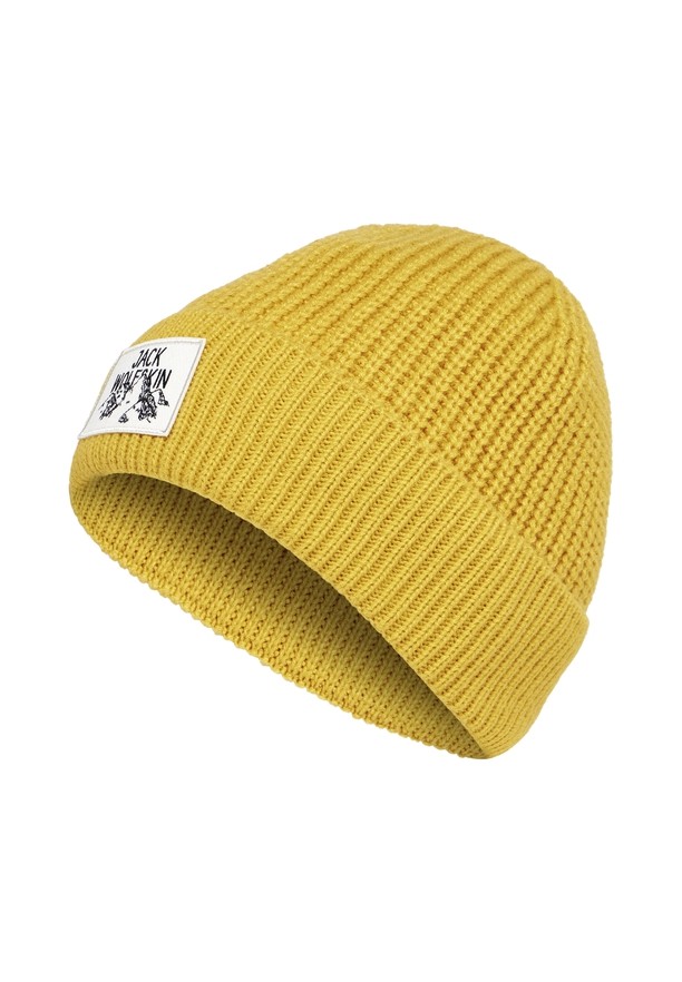 Mustard Women Jack Wolfskin Badge Beanie | 95163952