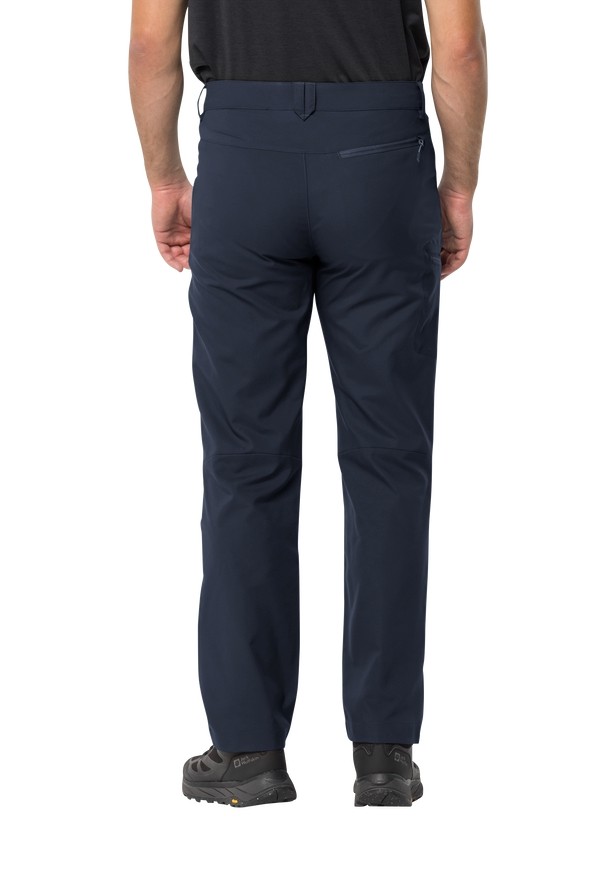 Navy Men Jack Wolfskin Active Track Pant Hiking Pants | 14976185
