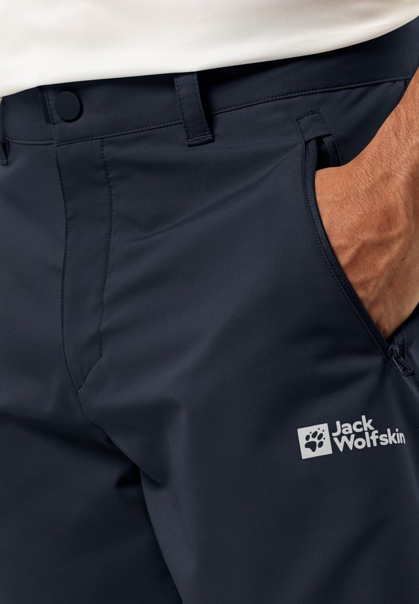 Navy Men Jack Wolfskin Active Track Shorts | 26154224