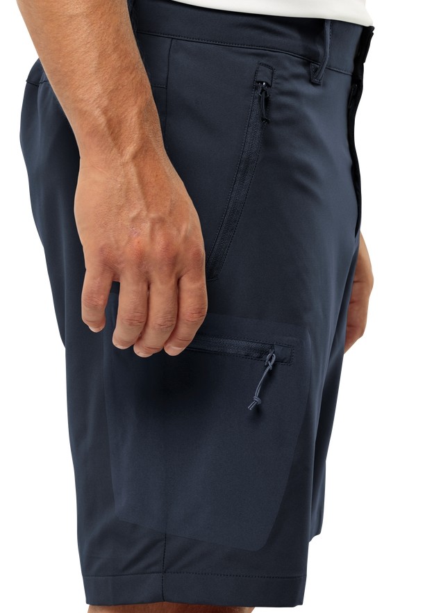 Navy Men Jack Wolfskin Active Track Shorts | 26154224