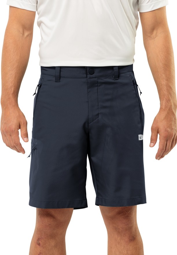 Navy Men Jack Wolfskin Active Track Shorts | 26154224