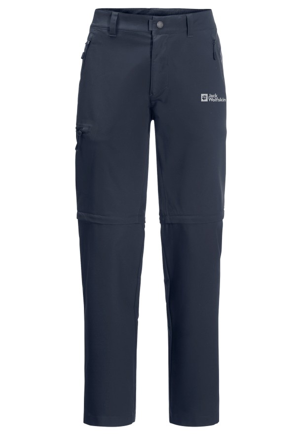 Navy Men Jack Wolfskin Active Track Zip Off Hiking Pants | 28441933