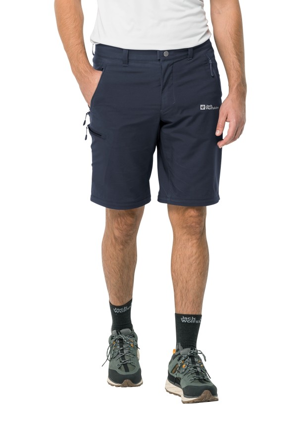 Navy Men Jack Wolfskin Active Track Zip Off Hiking Pants | 28441933
