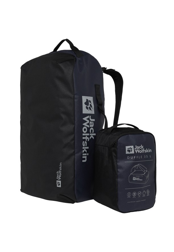 Navy Men Jack Wolfskin All-in 35 Duffle Bags | 67727198