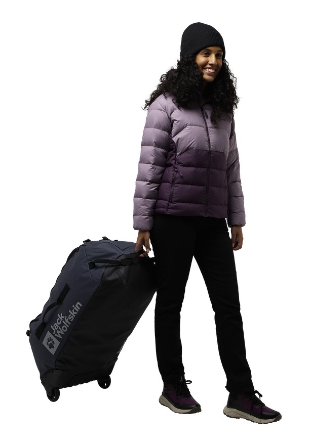 Navy Men Jack Wolfskin All-in Wheeler 90 Duffle Bags | 97777214