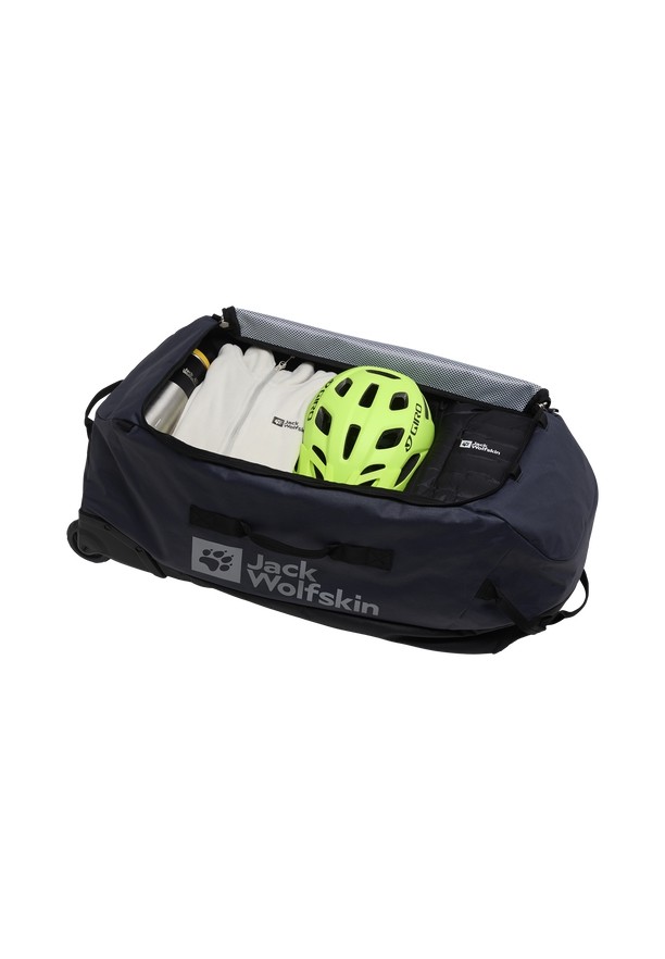 Navy Men Jack Wolfskin All-in Wheeler 90 Duffle Bags | 97777214