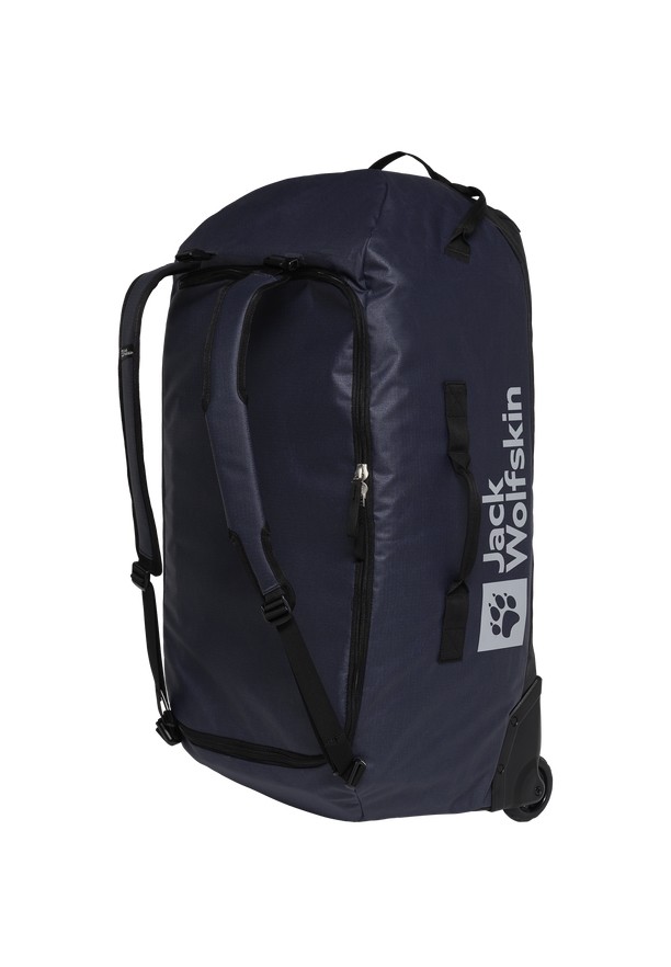 Navy Men Jack Wolfskin All-in Wheeler 90 Duffle Bags | 97777214
