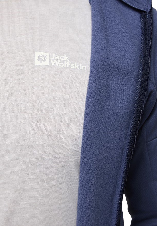 Navy Men Jack Wolfskin Alpgrat Fz Fleece Jackets | 52399266