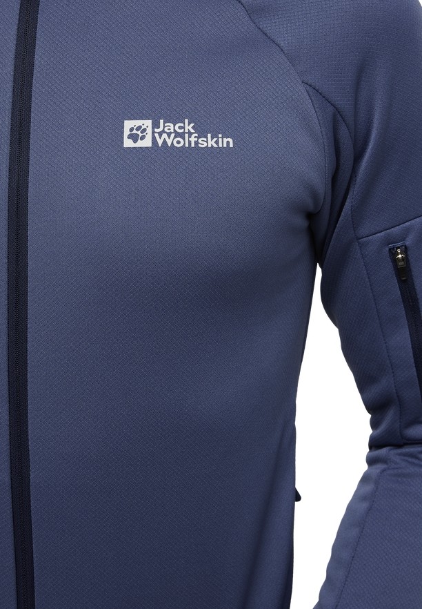 Navy Men Jack Wolfskin Alpgrat Fz Fleece Jackets | 52399266