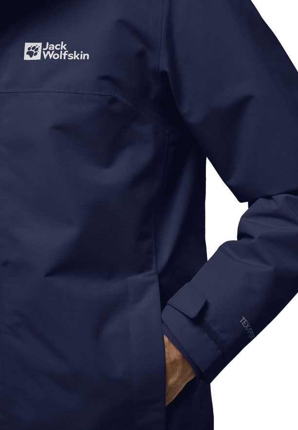 Navy Men Jack Wolfskin Altenberg 3in1 Jackets | 29119448