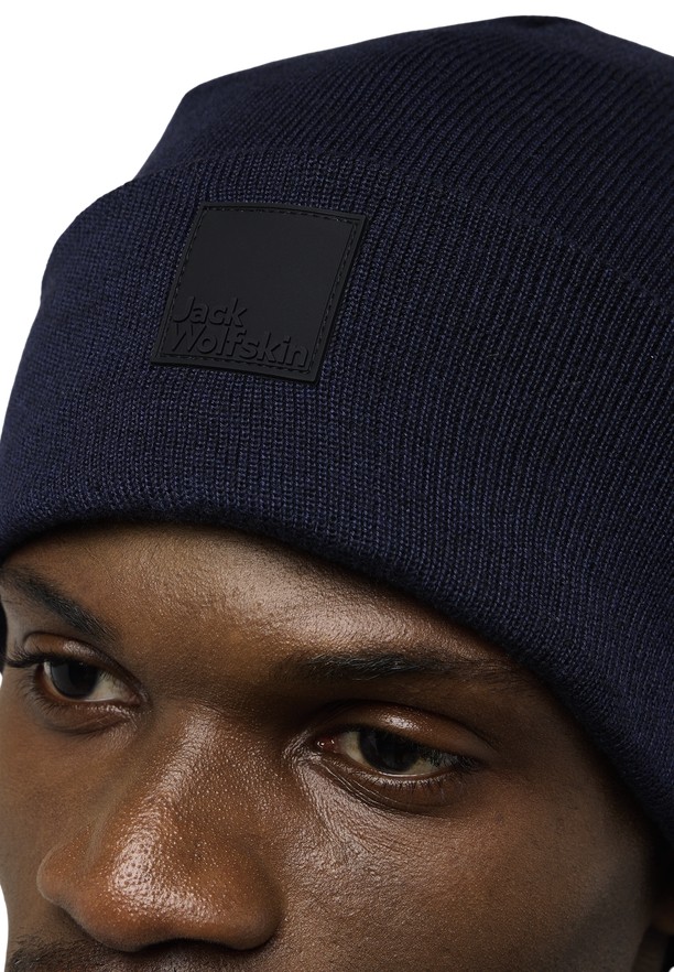 Navy Men Jack Wolfskin Arcaden Beanie | 83111580