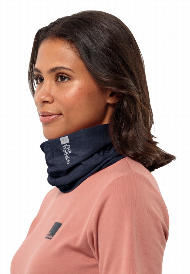 Navy Men Jack Wolfskin Basic Neck Warmer | 13489597