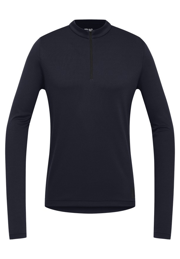 Navy Men Jack Wolfskin Bike Commute Hz T Shirts | 75610563
