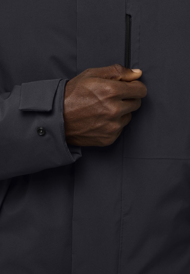 Navy Men Jack Wolfskin Brandenburger Coats | 43702491