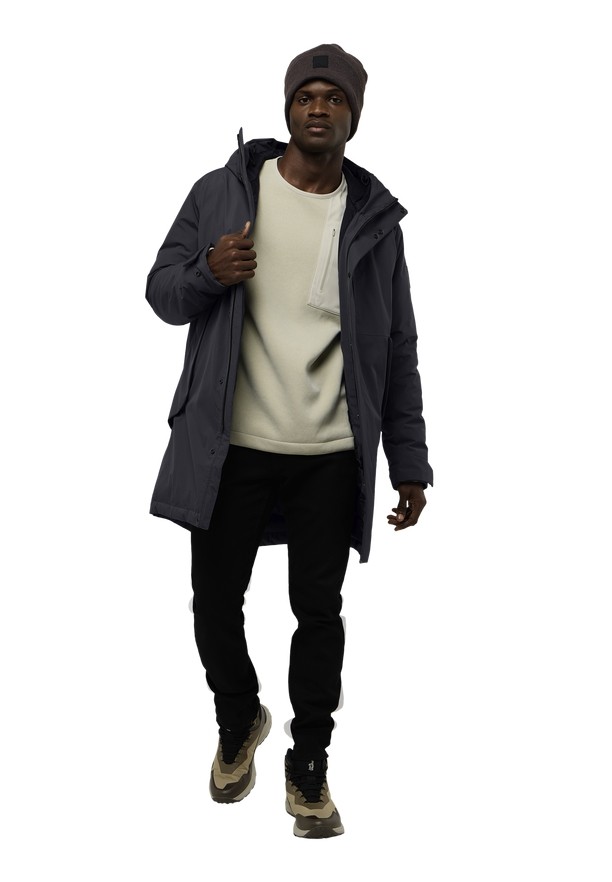 Navy Men Jack Wolfskin Brandenburger Coats | 43702491