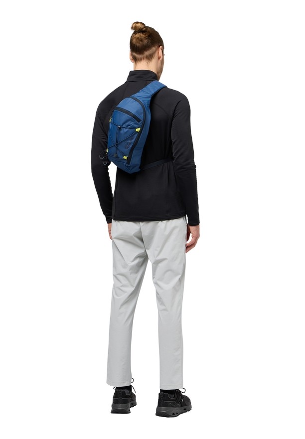 Navy Men Jack Wolfskin Cyrox Sling Shoulder Bags | 51523521