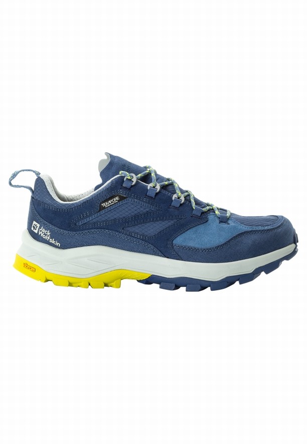 Navy Men Jack Wolfskin Cyrox Texapore Low Hiking Shoes | 99765388