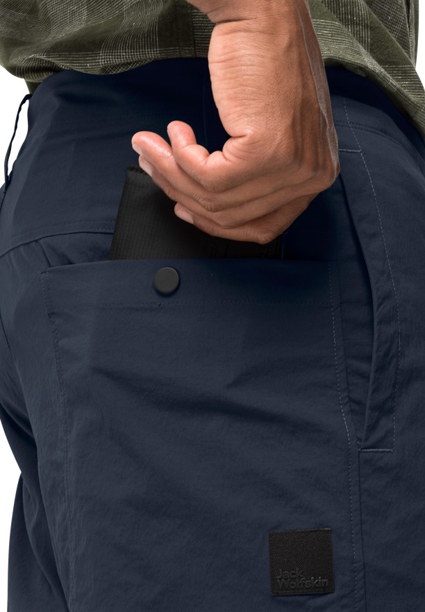 Navy Men Jack Wolfskin Desert Pants | 79318836