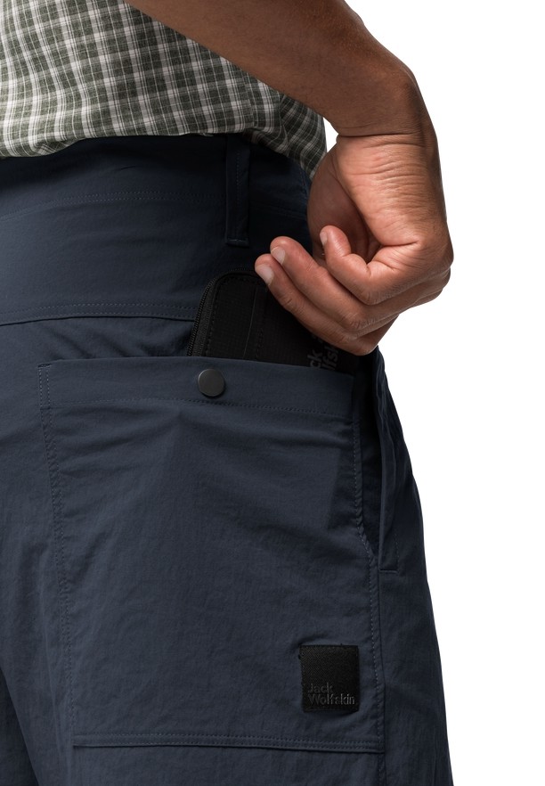 Navy Men Jack Wolfskin Desert Shorts | 66390314