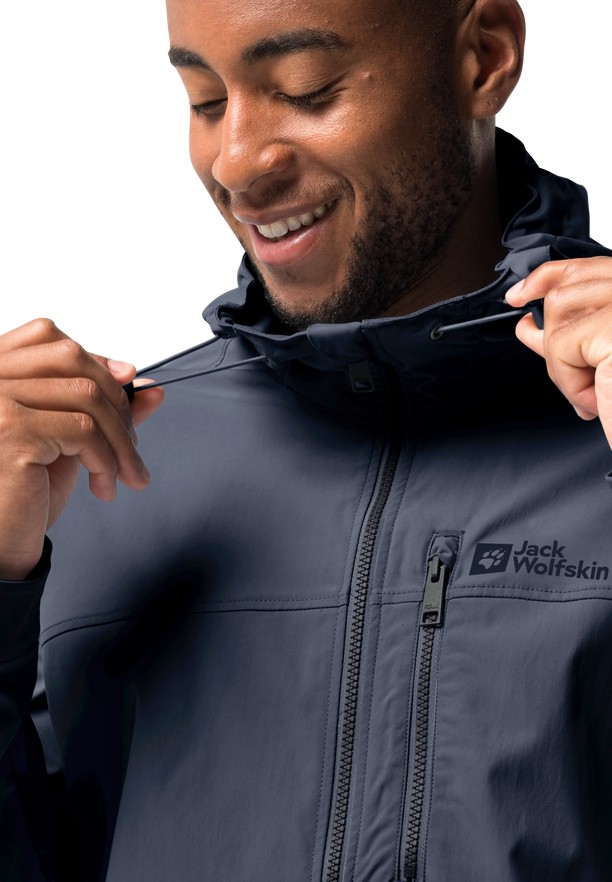 Navy Men Jack Wolfskin Desert Wind Jackets | 93098824