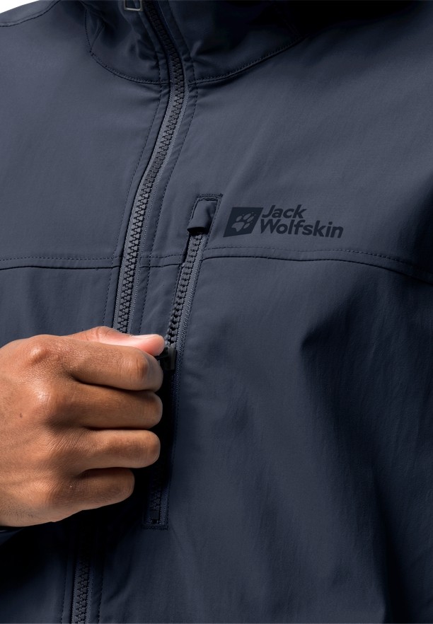 Navy Men Jack Wolfskin Desert Wind Jackets | 93098824