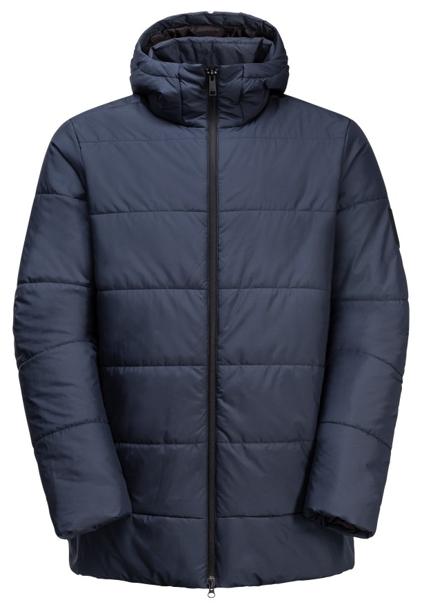 Navy Men Jack Wolfskin Deutzer Long Jackets | 97359735