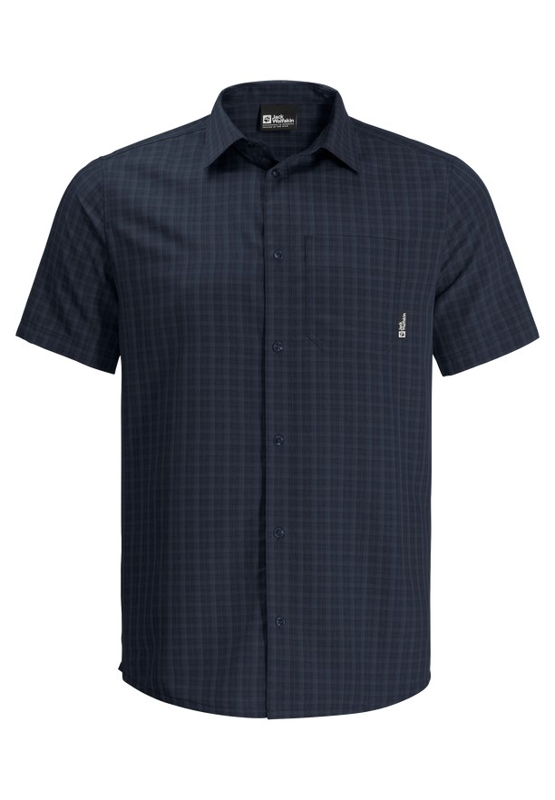 Navy Men Jack Wolfskin El Dorado Shirts | 86290465