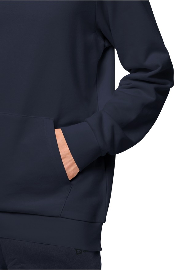 Navy Men Jack Wolfskin Essential Hoodie | 98294392