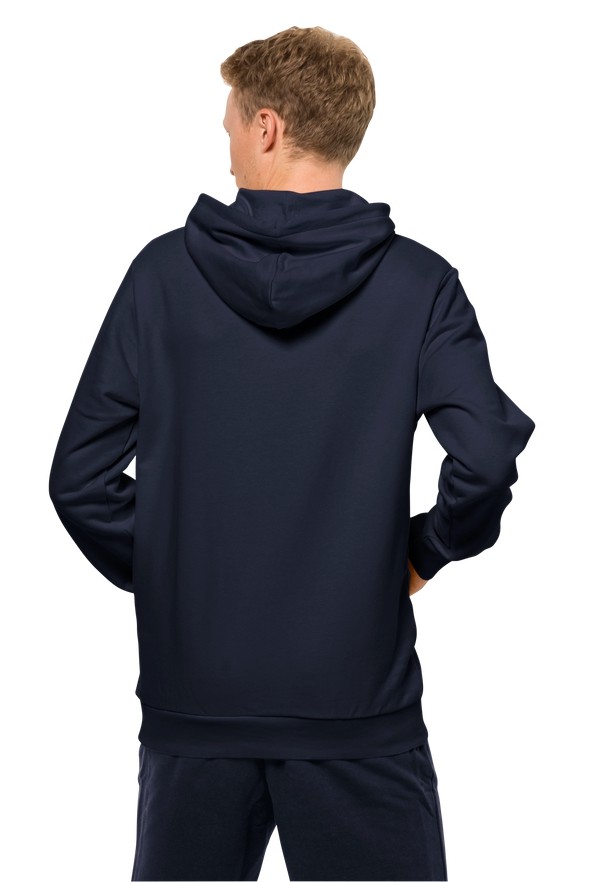 Navy Men Jack Wolfskin Essential Hoodie | 98294392