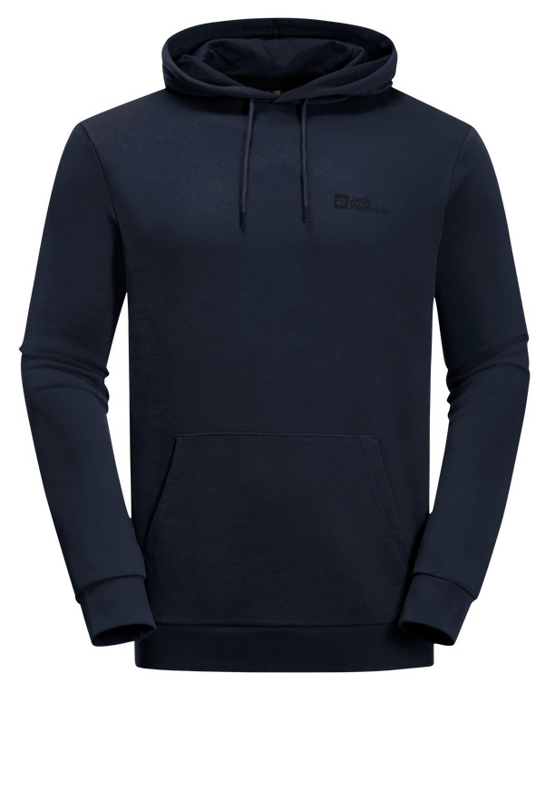 Navy Men Jack Wolfskin Essential Hoodie | 98294392