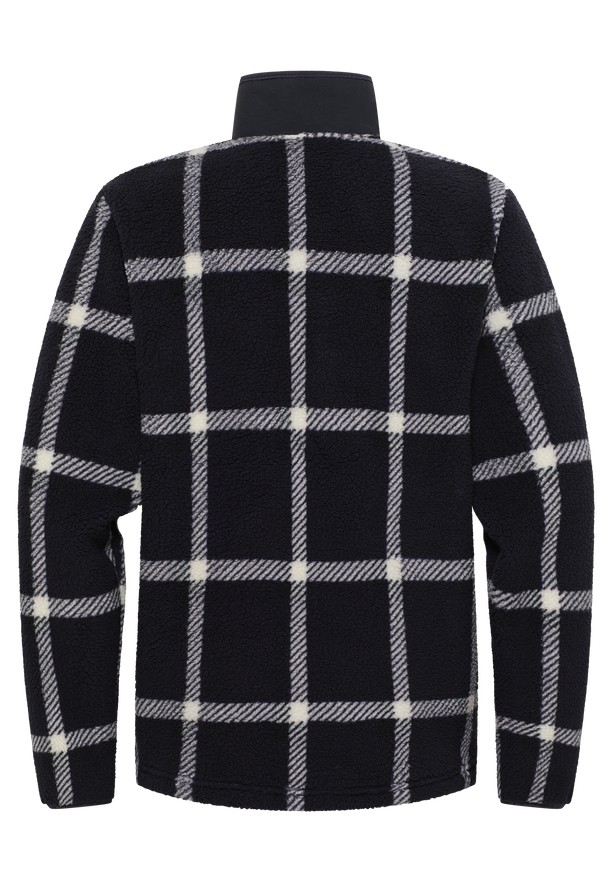 Navy Men Jack Wolfskin Felslicht Check Fleece Jackets | 67306784