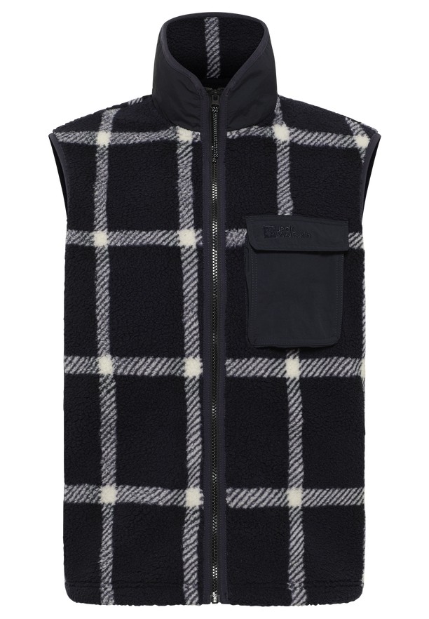 Navy Men Jack Wolfskin Felslicht Check Vest | 59194610