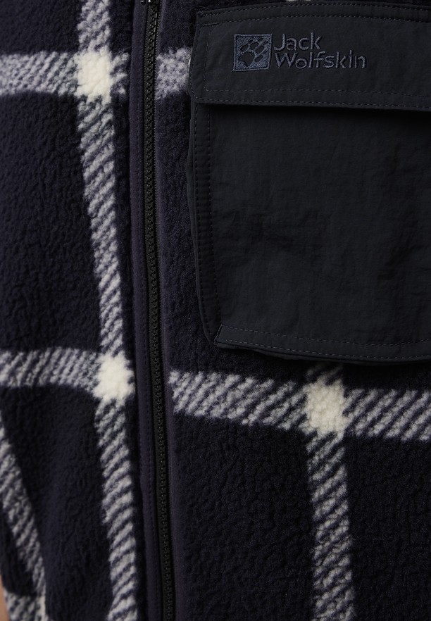 Navy Men Jack Wolfskin Felslicht Check Vest | 59194610