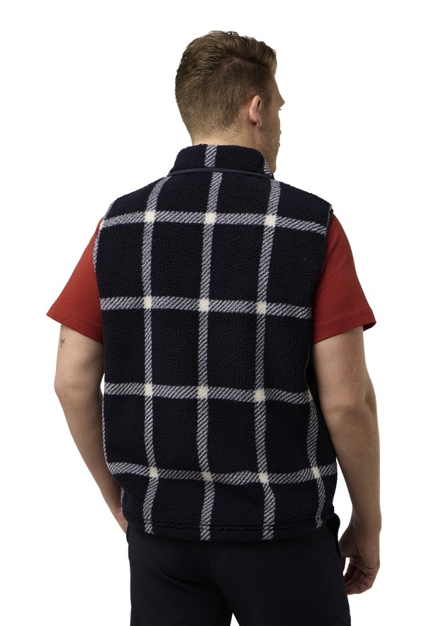 Navy Men Jack Wolfskin Felslicht Check Vest | 59194610