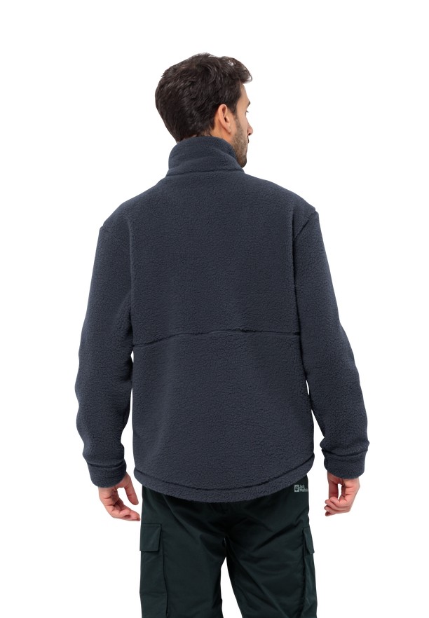 Navy Men Jack Wolfskin Felslicht Fleece Jackets | 74475436
