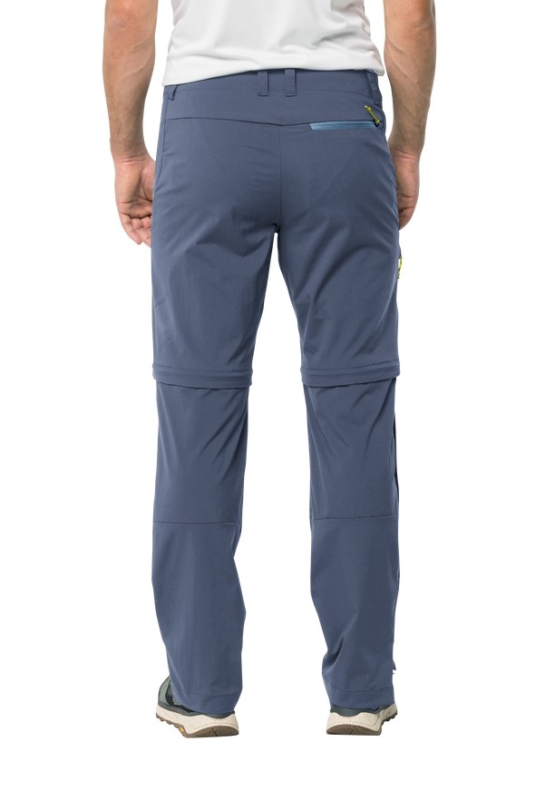 Navy Men Jack Wolfskin Glastal Zip Away Hiking Pants | 45307608