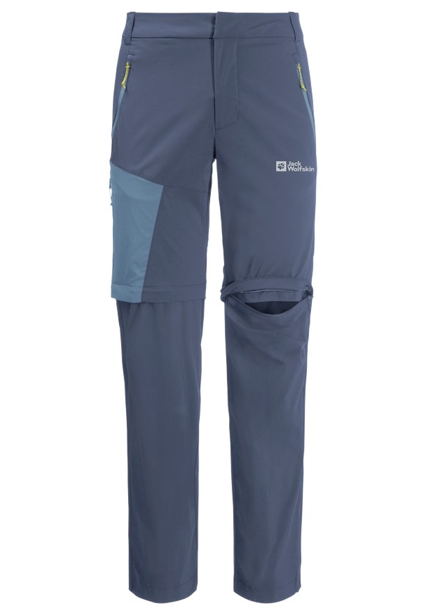 Navy Men Jack Wolfskin Glastal Zip Away Hiking Pants | 45307608