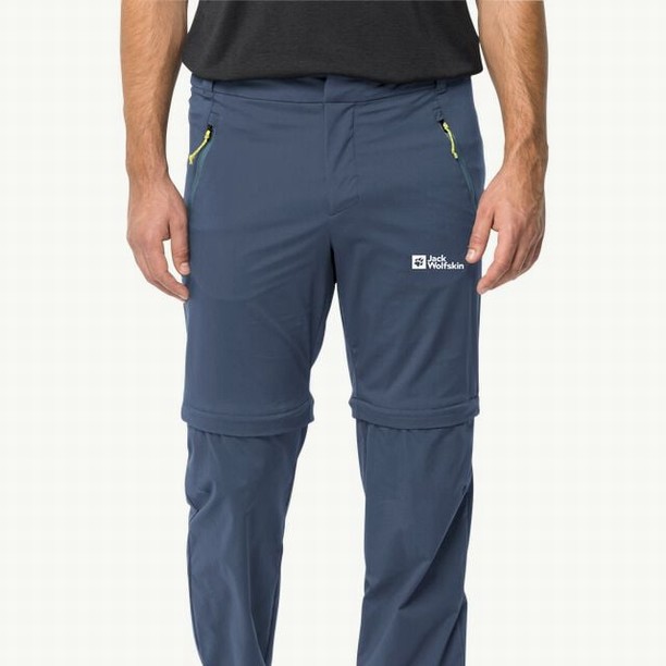 Navy Men Jack Wolfskin Glastal Zip Off Hiking Pants | 63794929