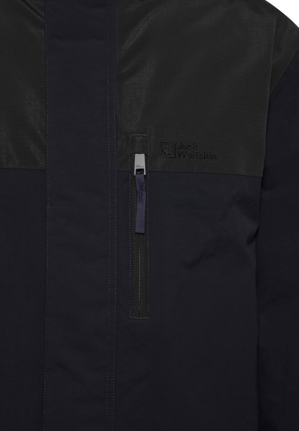 Navy Men Jack Wolfskin Gletschersee Coats | 52355305