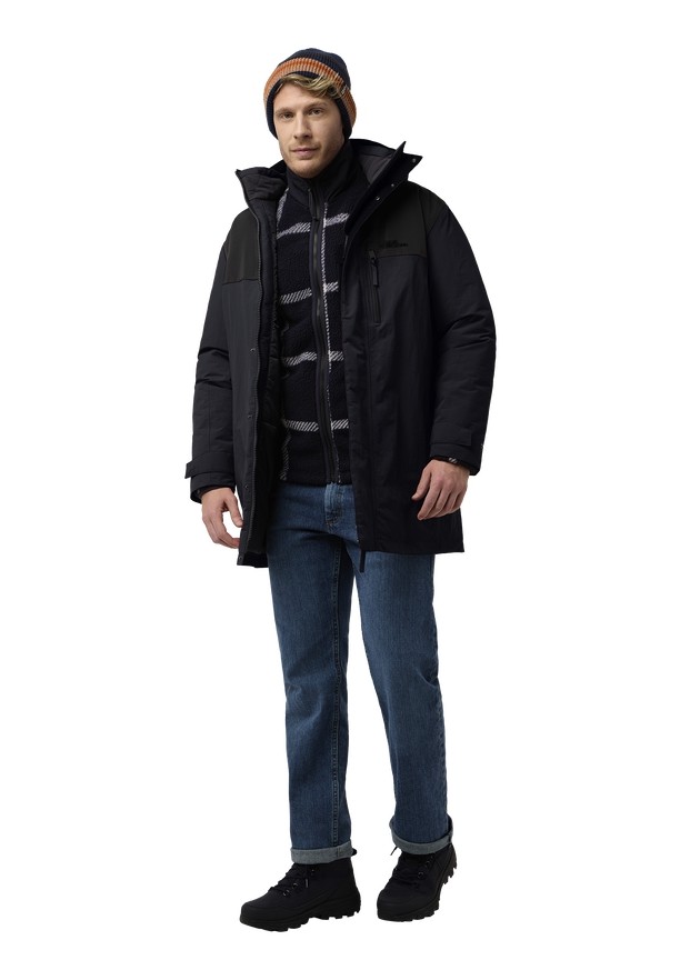 Navy Men Jack Wolfskin Gletschersee Coats | 52355305