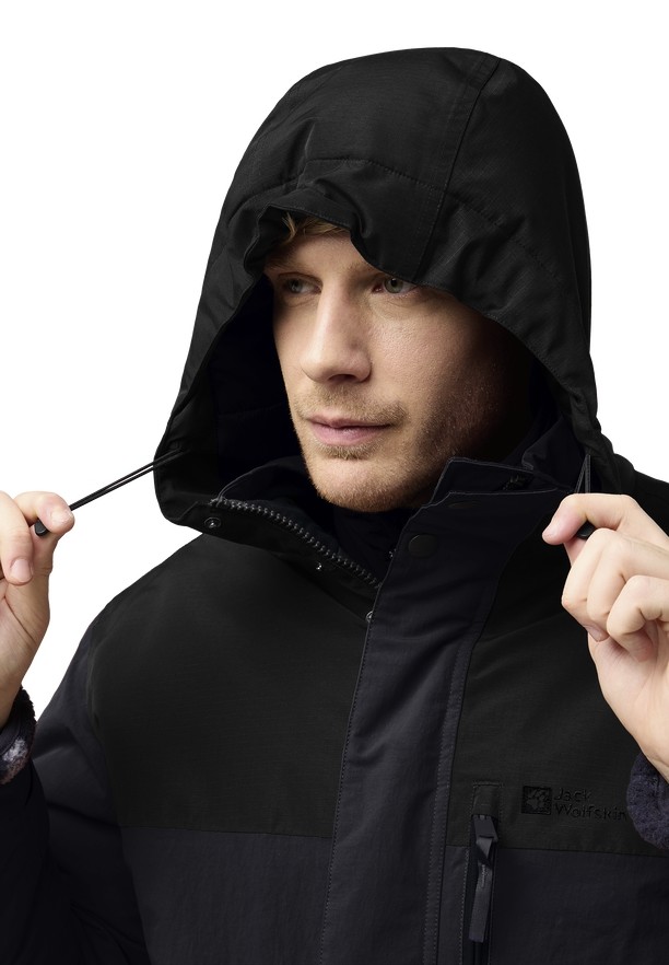 Navy Men Jack Wolfskin Gletschersee Coats | 52355305