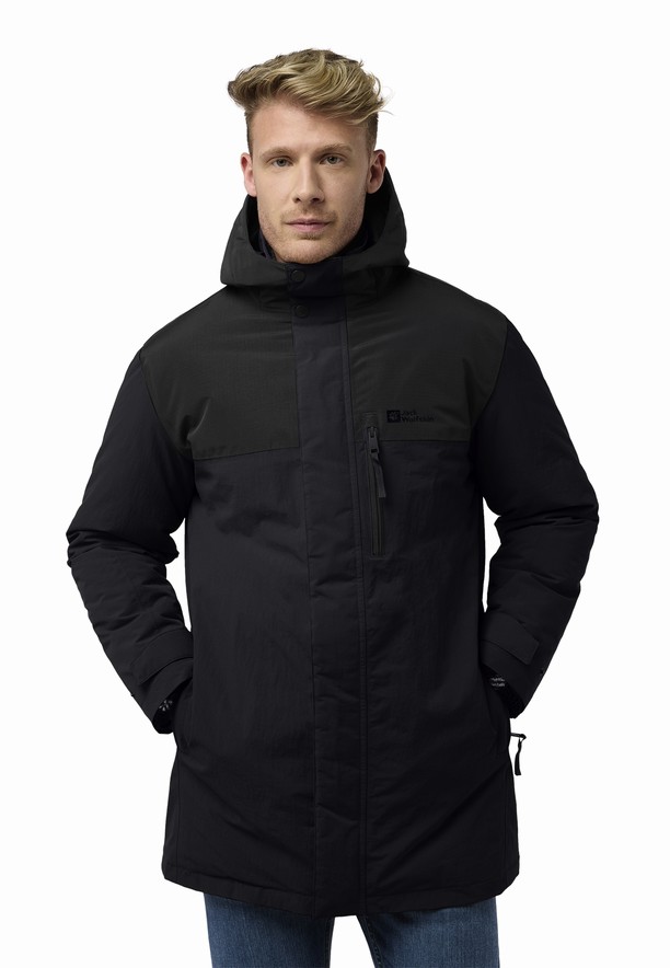 Navy Men Jack Wolfskin Gletschersee Coats | 52355305