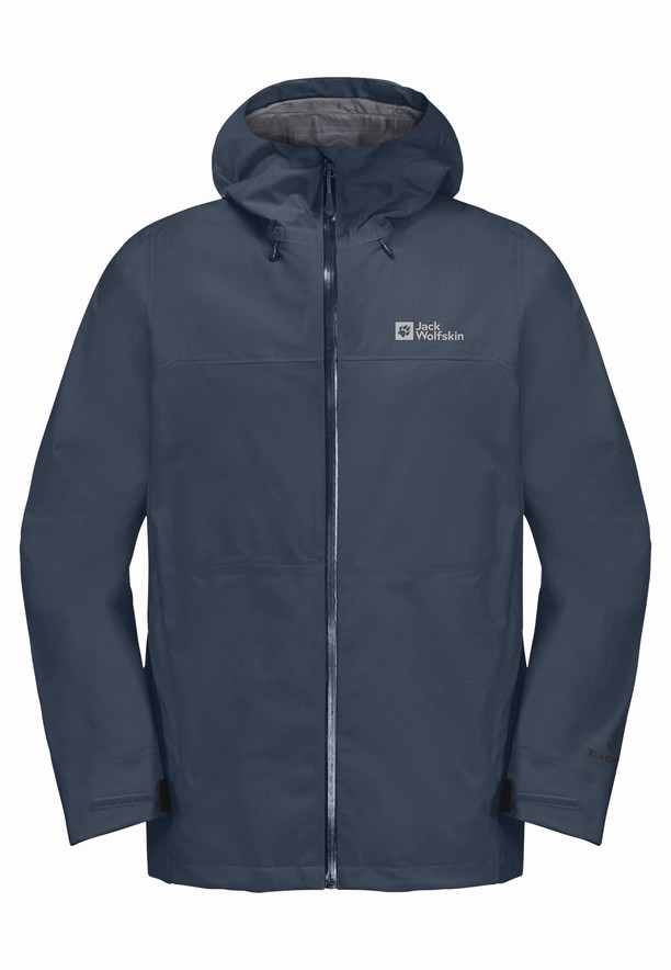 Navy Men Jack Wolfskin Highest Peak 3l Rain Jackets | 28752937